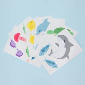 Wall decals the deep sea - featuring fish, dolphins and sea lions