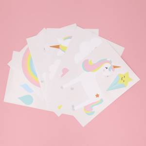 Wall decals and wall stickers with unicorns and rainbows