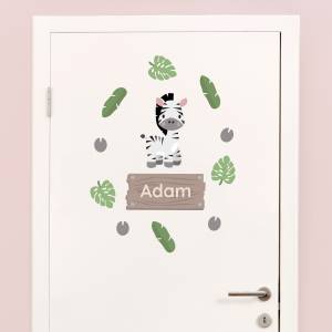 Door stickers - name decals - exotic animals