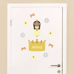 Door stickers - name decals - princesses