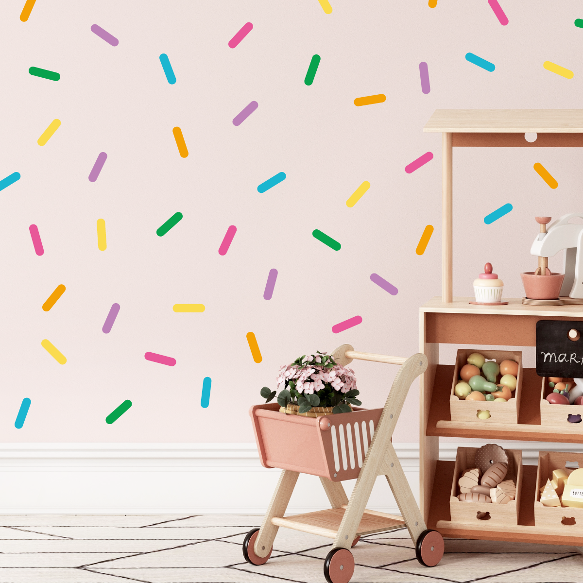 Colourful Sprinkles Wall Decals, Rainbow Sprinkles Wall Stickers