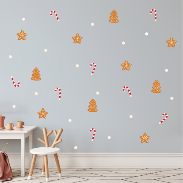 Christmas wall decals candy canes