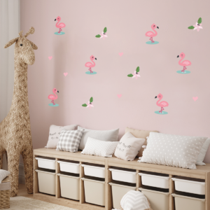 Wall Decor with Flamingos