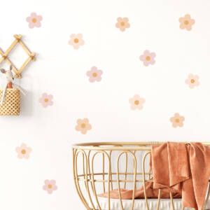 Daisy Flower Boho Blush Wall Decals