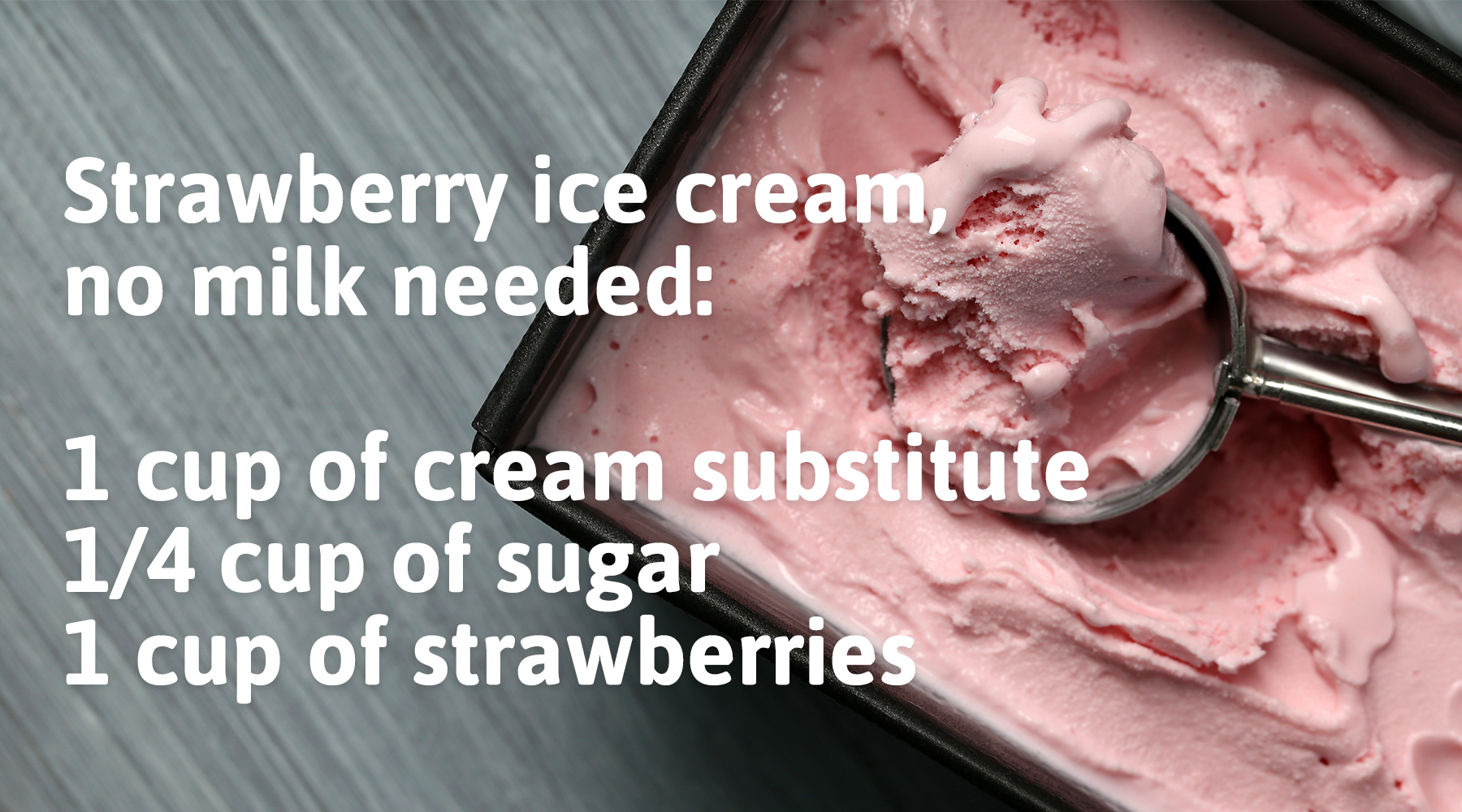 Dairy-free strawberry ice cream