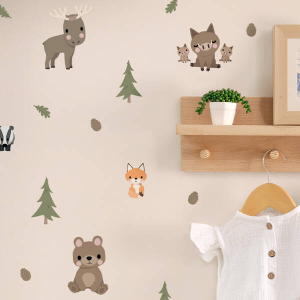 Wall decals - forest animals and trees