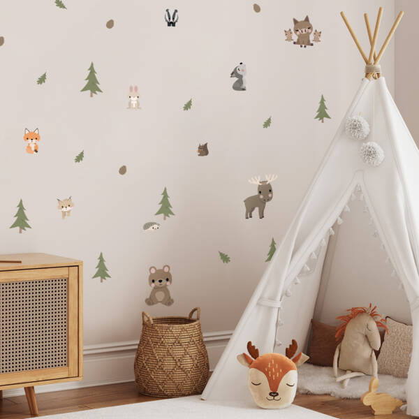 Wall decals - forest animals and trees