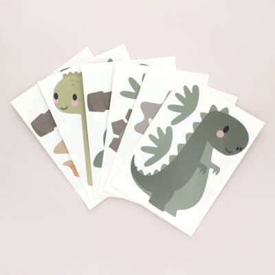 wall stickers with cute dinosaurs