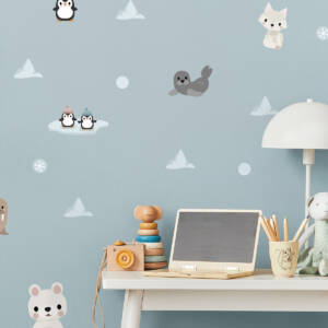 Wall decals - arctic animals seal, orca, pinguins, polar bear