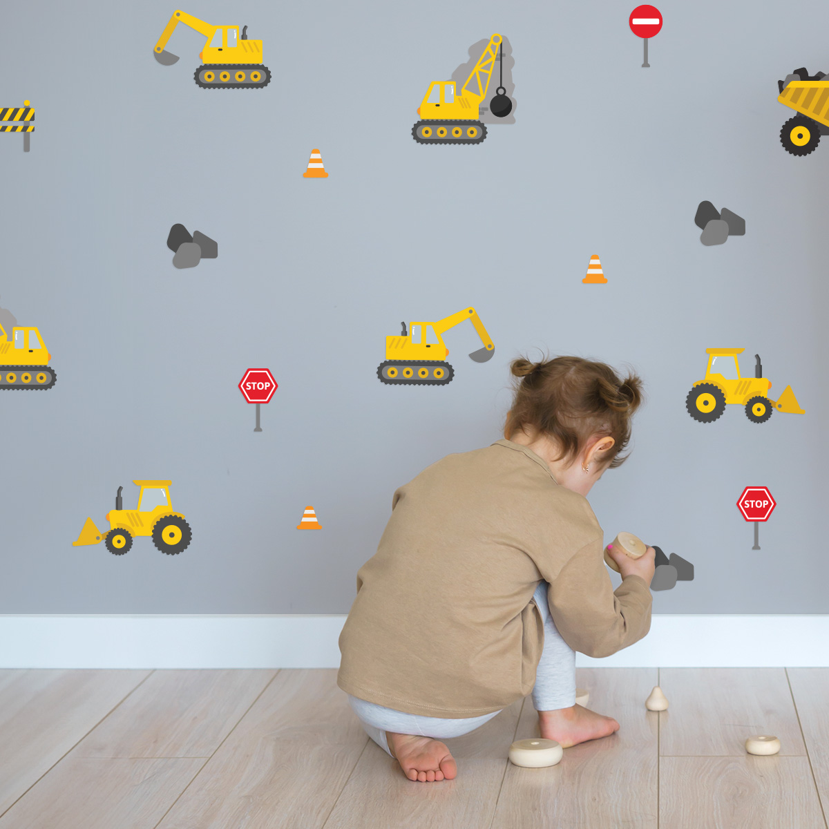 Wall decals with heavy duty vehicles ⚠️ Teddylabels