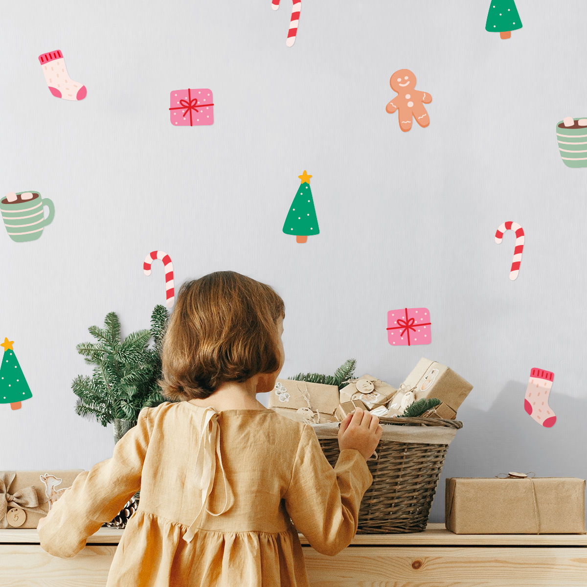 Festive Wall Decals: Cozy Christmas Decor | Teddylabels