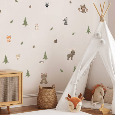 Wall decals - forest animals and trees