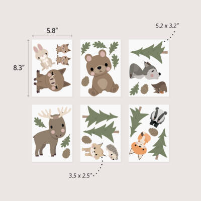 Wall decals - forest animals and trees