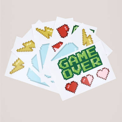 gaming retro pixel wall stickers