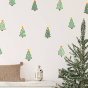 Christmas Tree Wall Decor with stars