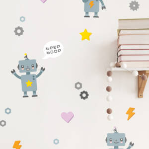 Robot wall decals and stickers