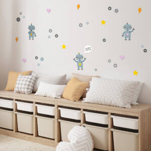 Robot wall decals and stickers