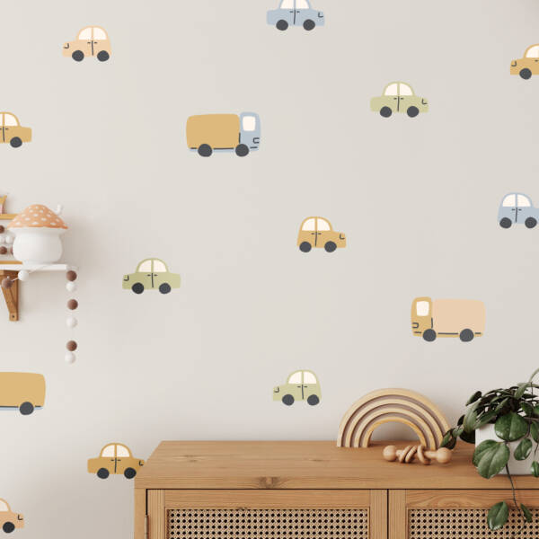 retro toycars wall decals