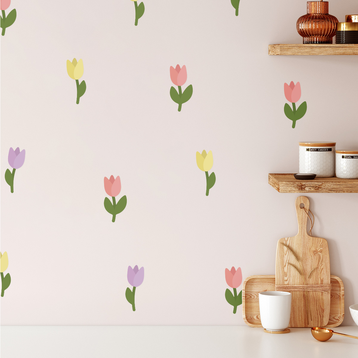 Wall Decals with Tulips | Wall Decals for the Children's Room