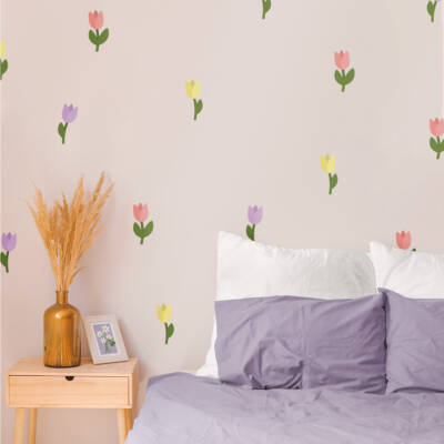 wallstickers tulips flowers