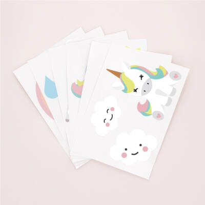 Wall decals and wall stickers with unicorns and rainbows