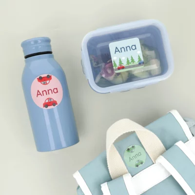 Waterproof Large Name Labels for Bottles and Backpacks – perfect for Daycare