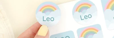 Waterproof Large Name Labels for Bottles and Backpacks – perfect for Daycare