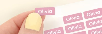 Mini name labels for your tiny items such as special hair clips and pencils