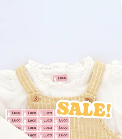 Personalized Sticker Name Labels for Clothing, Shoes and Gear sale back to school