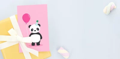 Colorful children's birthday cards featuring cute animal designs with balloons and party hats, perfect for adding a playful touch to your child's special day.