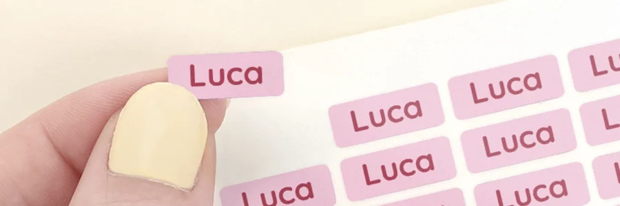Mini name labels for your tiny items such as special hair clips and pencils